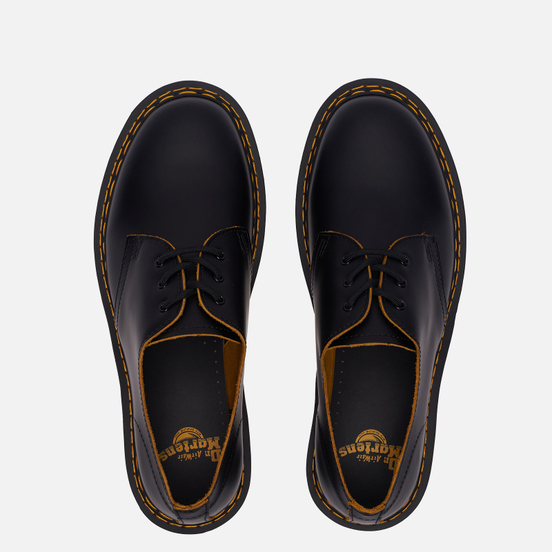 Ботинки Dr. Martens 1461 Double Stitch Leather 3 Eye Black/Yellow