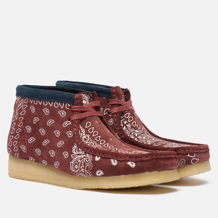 Мужские ботинки Clarks Originals Wallabee Boot цвет бордовый размер 44 EU 9500₽