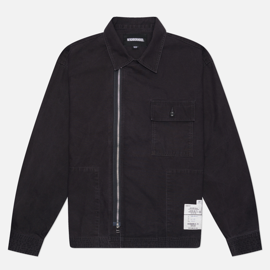 Мужская куртка ветровка Neighborhood Zip Field Shirt, 261AQNH-SHM06 BLACK