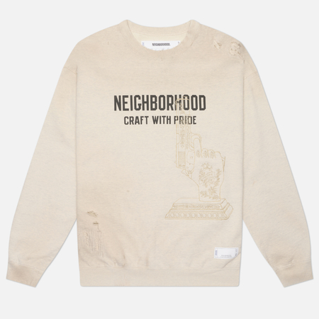 Мужская толстовка Neighborhood Savage, цвет бежевый, размер M
