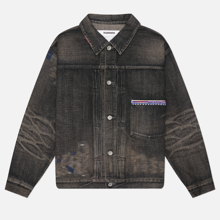 Мужская джинсовая куртка Neighborhood Savage Denim Type-1 12 Oz, цвет чёрный, размер L