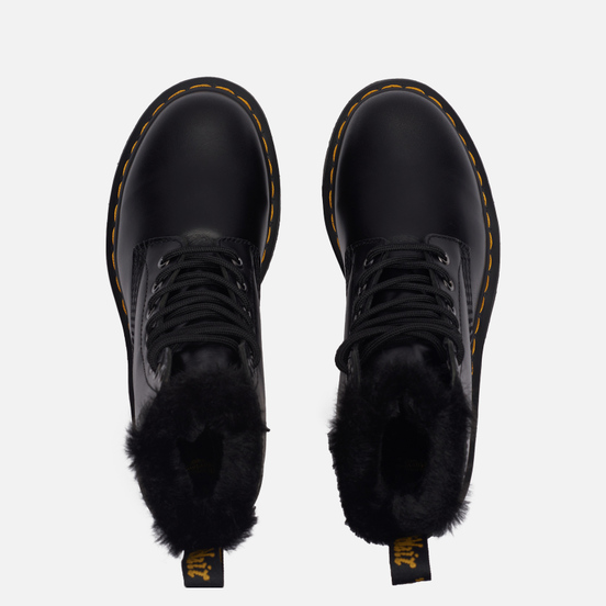 Женские ботинки Dr. Martens 1460 Serena 8 Eye Faux Fur Dark Grey