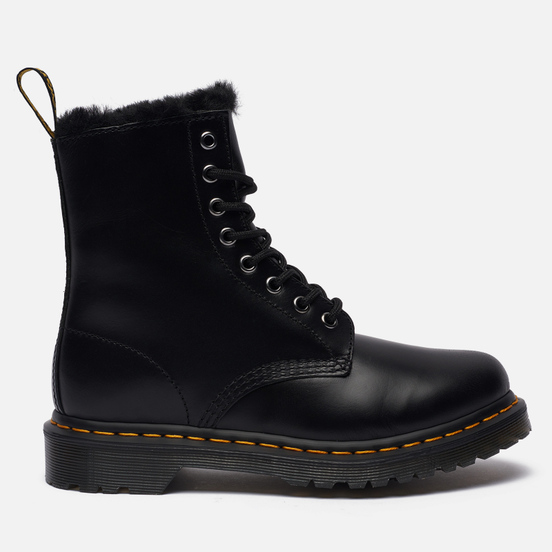 Женские ботинки Dr. Martens 1460 Serena 8 Eye Faux Fur Dark Grey
