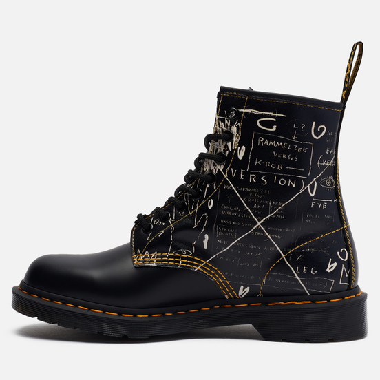 Мужские ботинки Dr. Martens x Jean-Michel Basquiat 1460 8 Eye Black/White