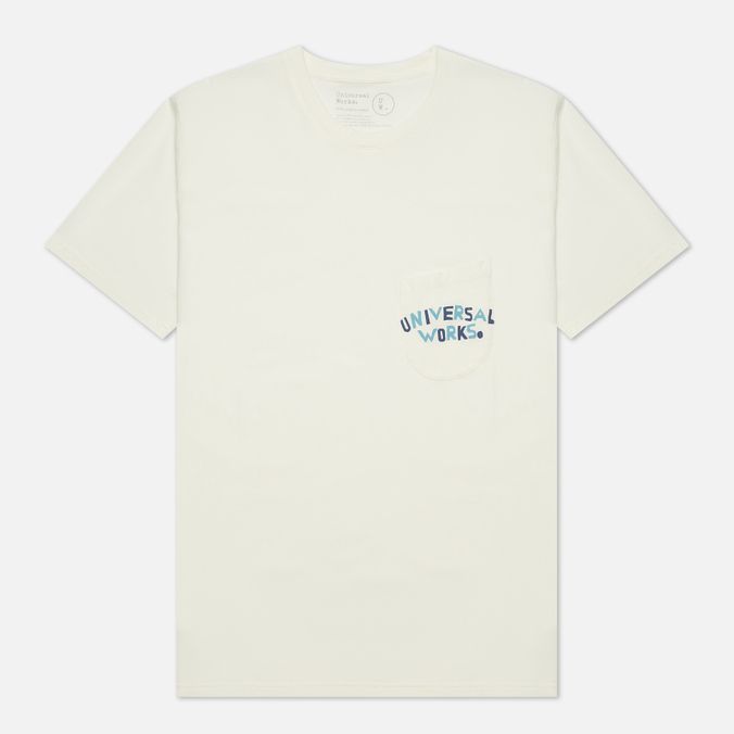 Мужская футболка Universal Works, цвет белый, размер L