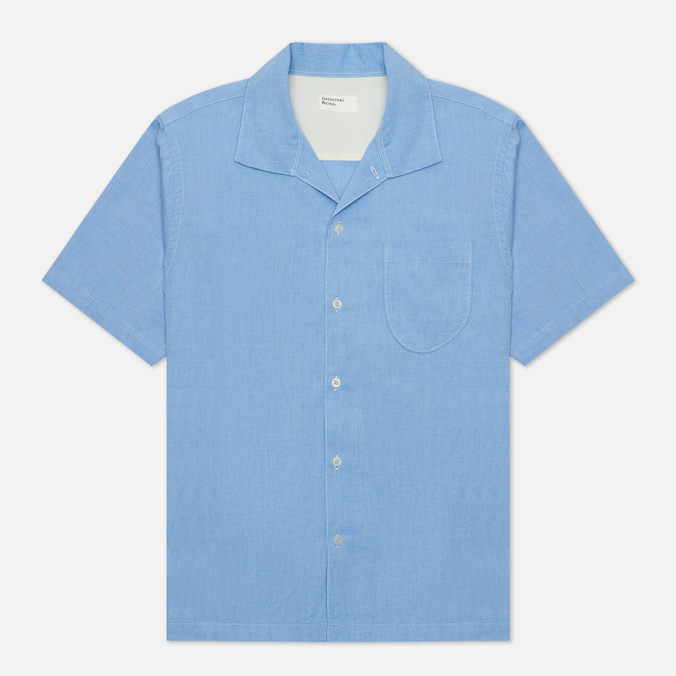 Мужская рубашка Universal Works, цвет голубой, размер M 26731-BLUE Open Collar Oxford Organic Cotton - фото 1