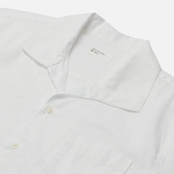 Мужская рубашка Universal Works, цвет белый, размер S 26731-WHITE Open Collar Oxford Organic Cotton - фото 2