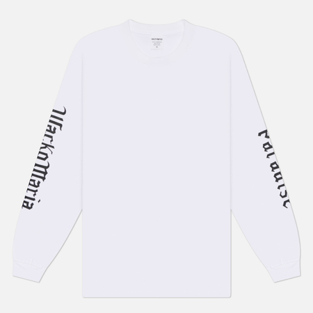 Мужской лонгслив WACKO MARIA Washed Heavy Weight Crew Neck Type-1, цвет белый, размер M