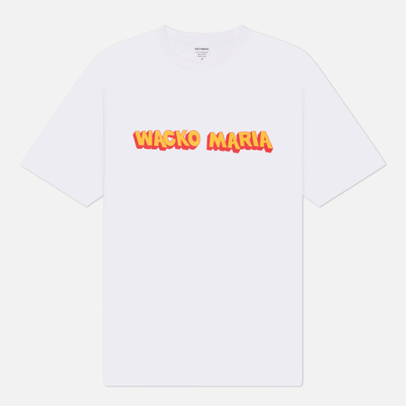 Мужская футболка WACKO MARIA Washed Heavy Weight Crew Neck Type-4, цвет белый, размер XL