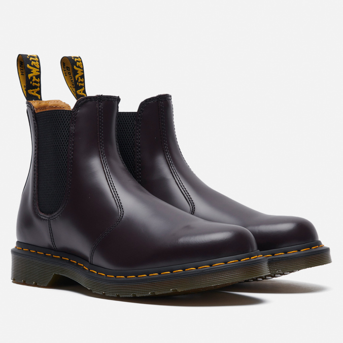 Dr. Martens 2976 Yellow Stitch Smooth Leather Chelsea dr martens 1461 yellow stitch smooth