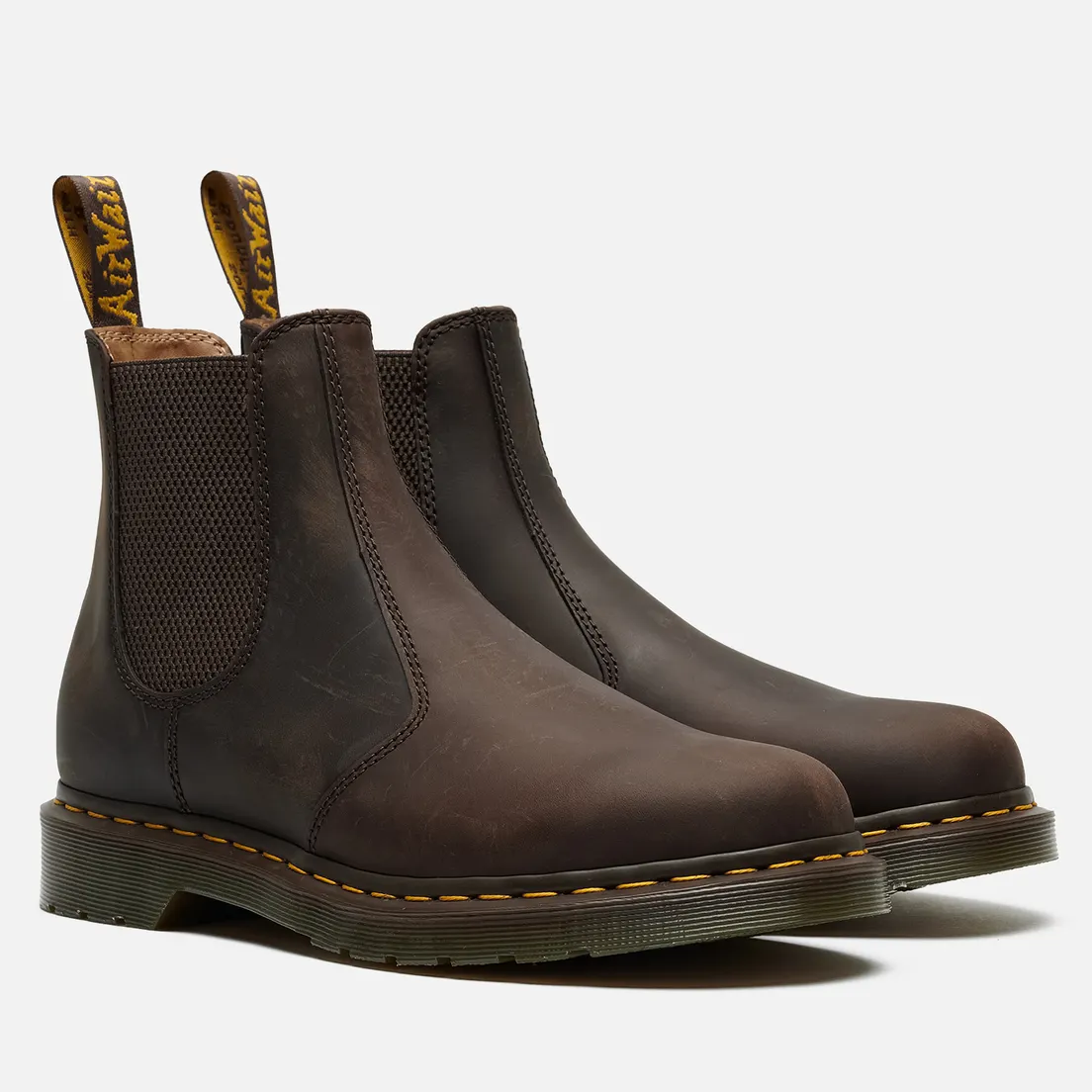 Dr. Martens Мужские ботинки 2976 Yellow Stitch Crazy Horse