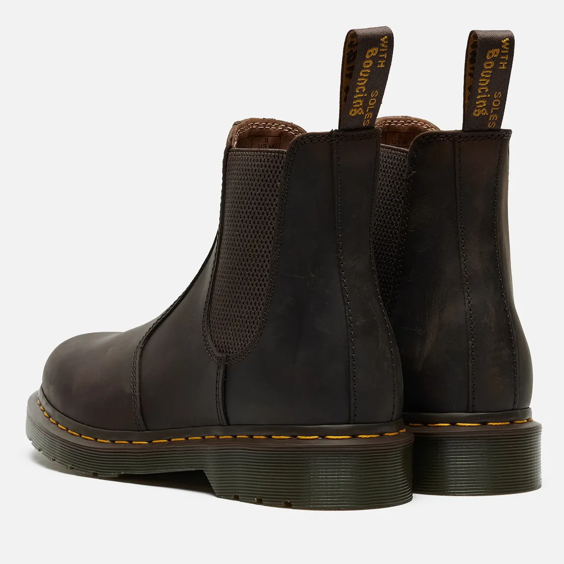 Dr. Martens Мужские ботинки 2976 Yellow Stitch Crazy Horse