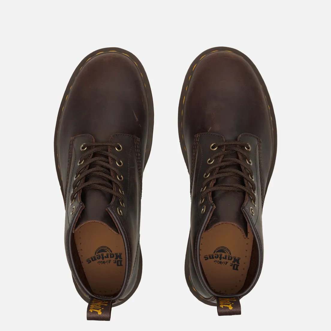 Dr. Martens Мужские ботинки 101 Yellow Stitch Crazy Horse