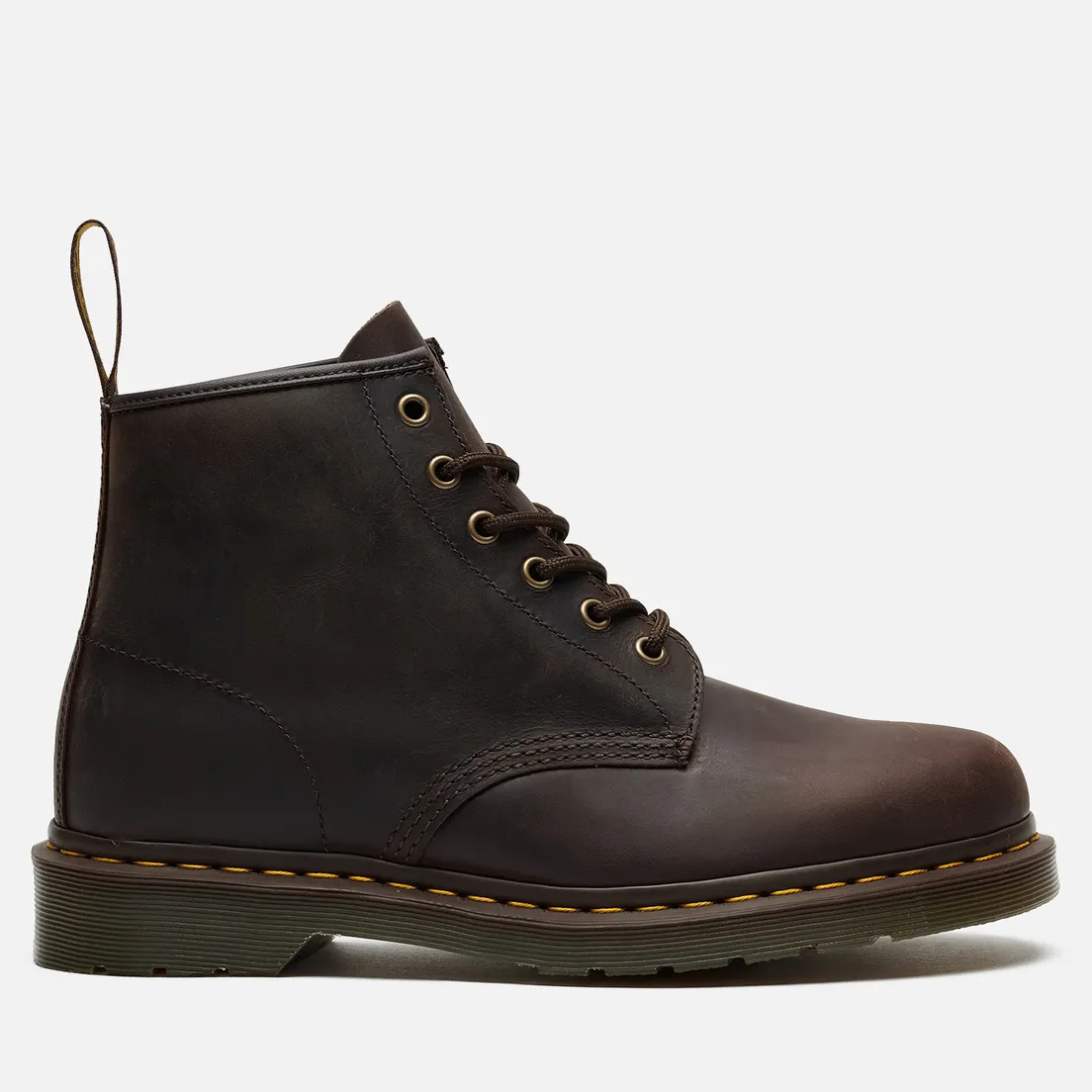 Dr. Martens Мужские ботинки 101 Yellow Stitch Crazy Horse
