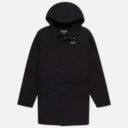 Мужская куртка парка Patagonia City Storm, цвет чёрный, размер XS