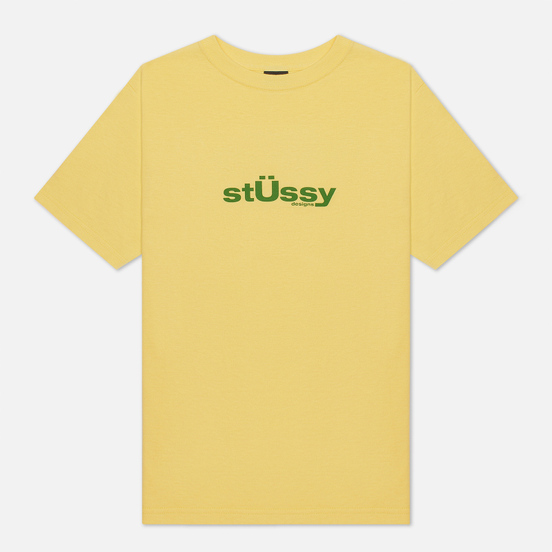 Женская футболка Stussy Big U Yellow