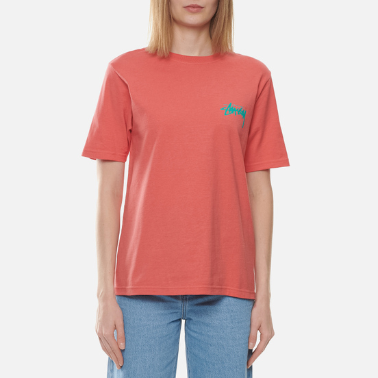 Женская футболка Stussy Classic Stock Pale Red