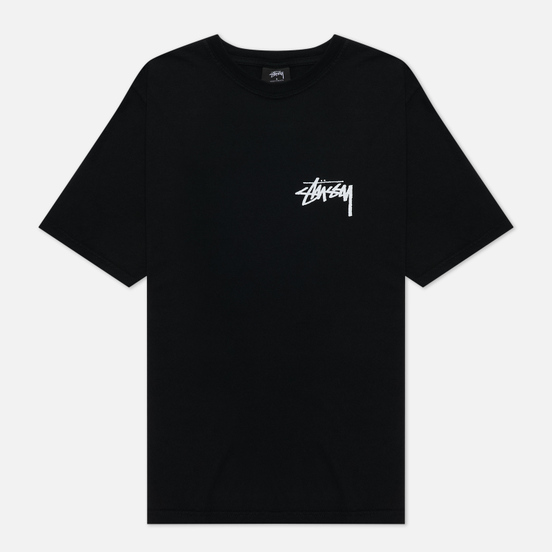 Женская футболка Stussy Peace And Love Pigment Dyed Black