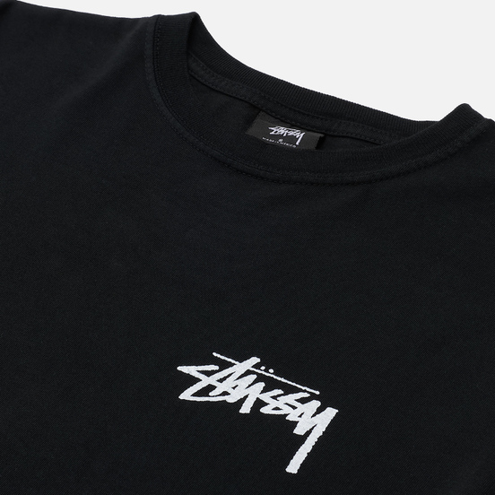 Женская футболка Stussy Peace And Love Pigment Dyed Black