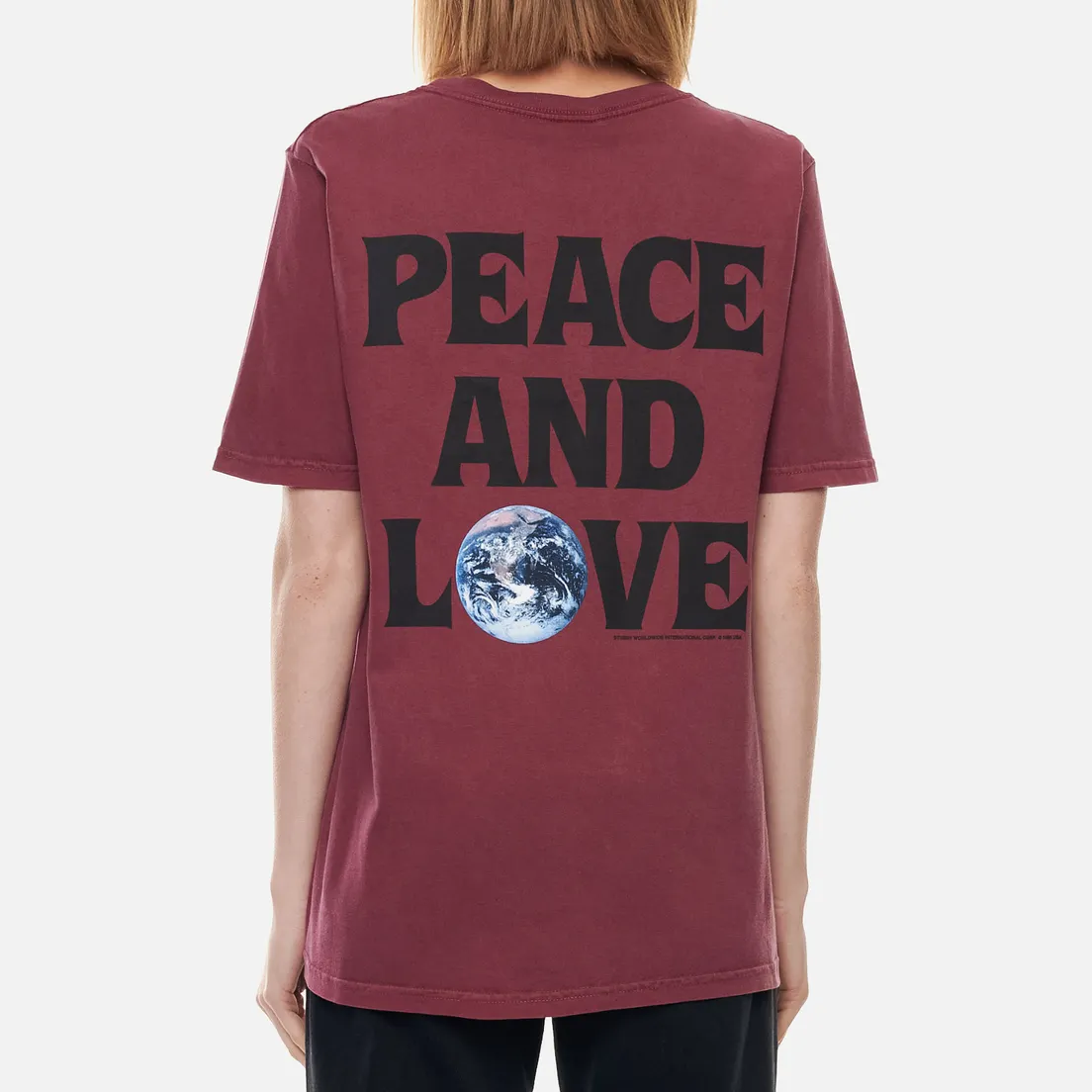 Stussy Женская футболка Peace And Love Pigment Dyed