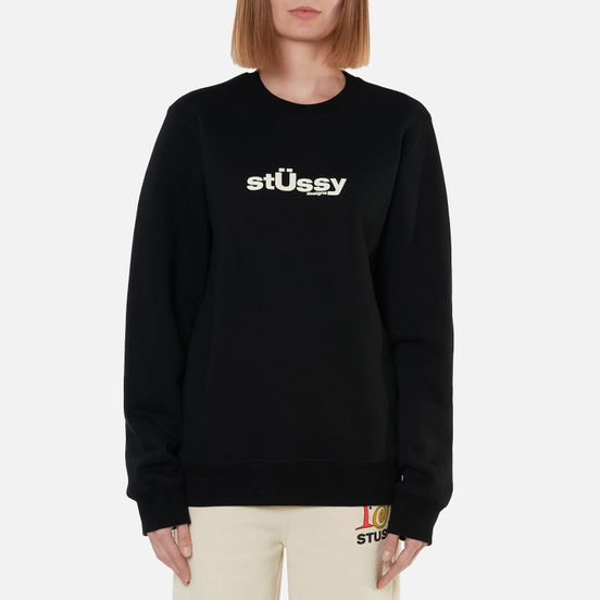 Женская толстовка Stussy Big U Crew Black