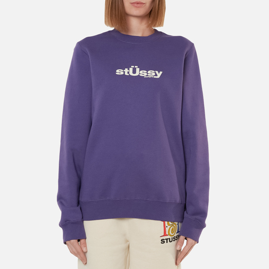 Женская толстовка Stussy Big U Crew Purple