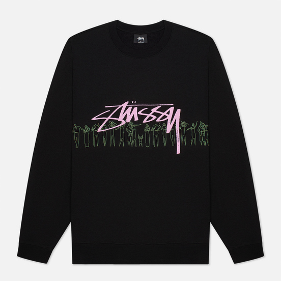 Женская толстовка Stussy People Stripe Crew Black