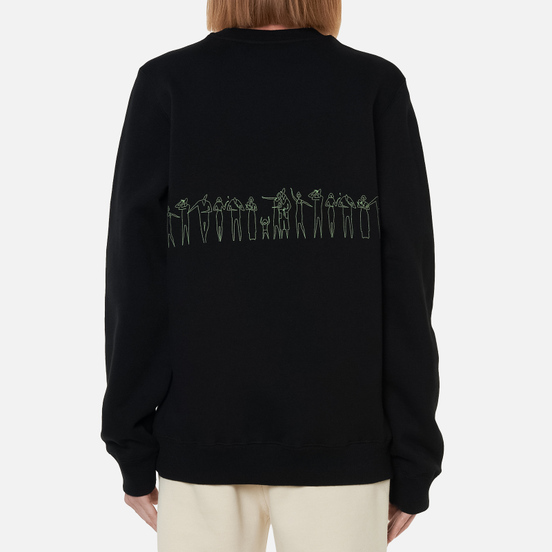 Женская толстовка Stussy People Stripe Crew Black