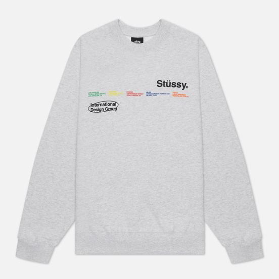 Женская толстовка Stussy City Banners Crew Ash Heather