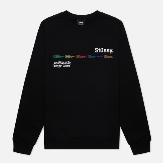 Женская толстовка Stussy City Banners Crew Black