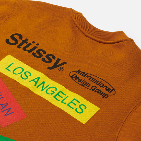 Женская толстовка Stussy City Banners Crew Caramel