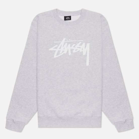Женская толстовка Stussy Stock Logo Crew Ash Heather