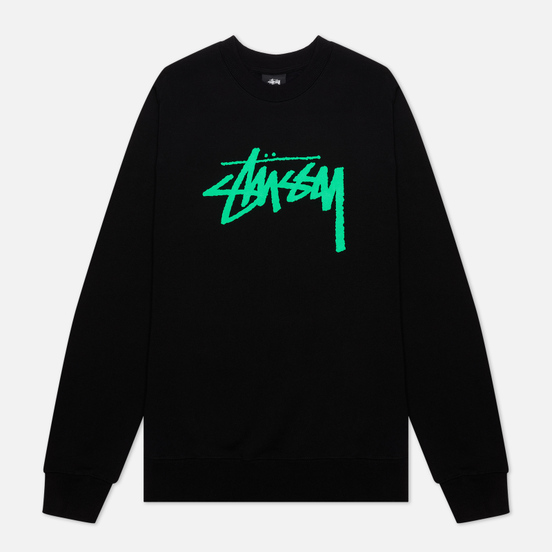 Женская толстовка Stussy Stock Logo Crew Black