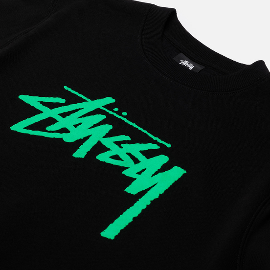 Женская толстовка Stussy Stock Logo Crew Black