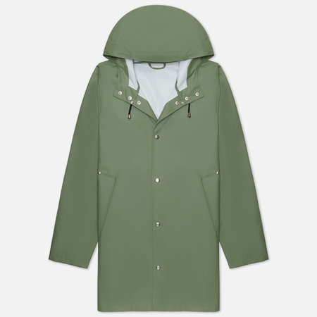 Мужская куртка дождевик Stutterheim Stockholm Lightweight, цвет зелёный, размер L