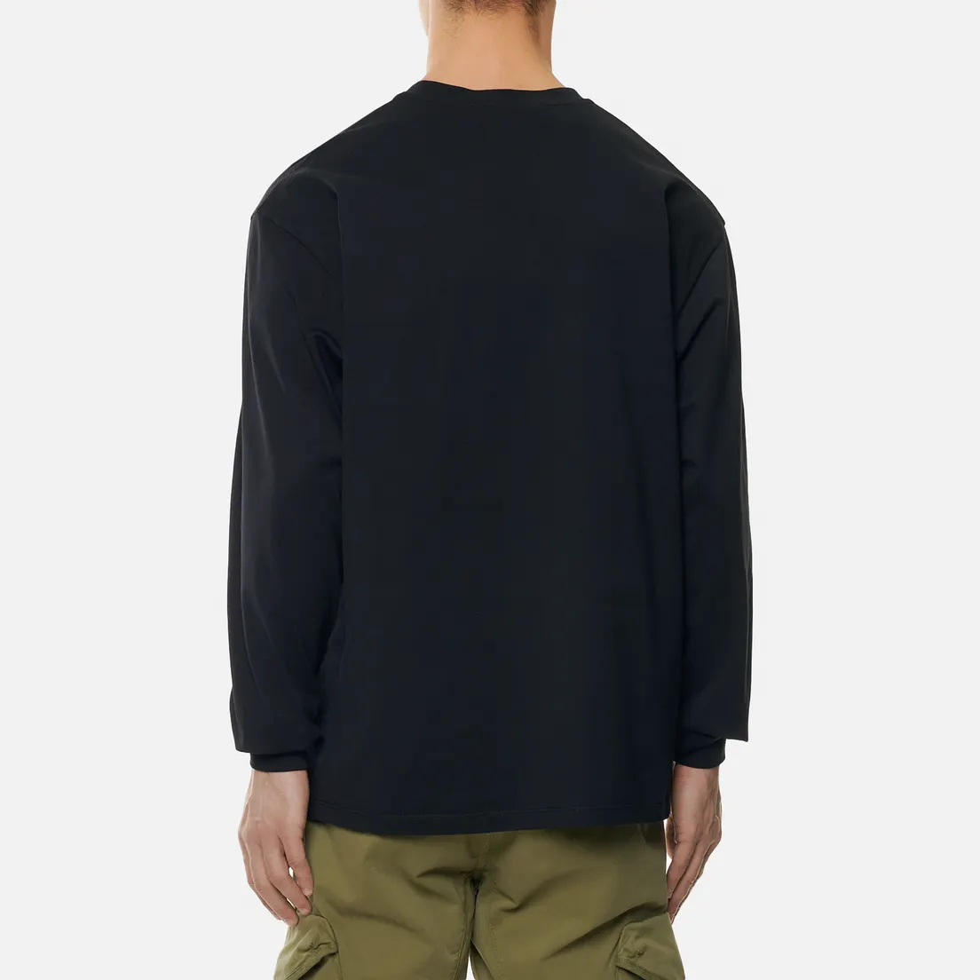MSGM Мужской лонгслив Paint Brushed Logo Crew Neck