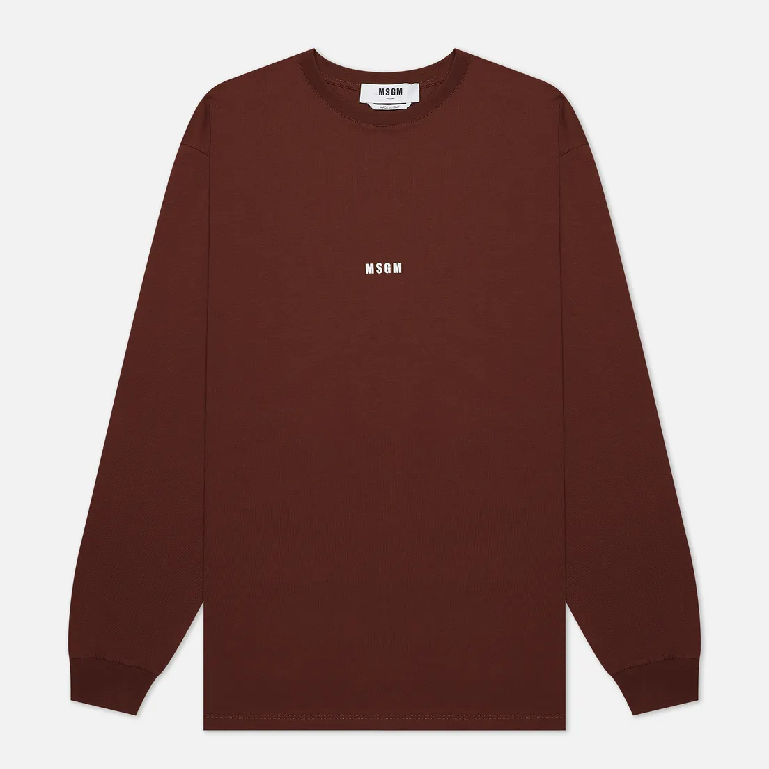 MSGM Мужской лонгслив Micro Logo Crew Neck