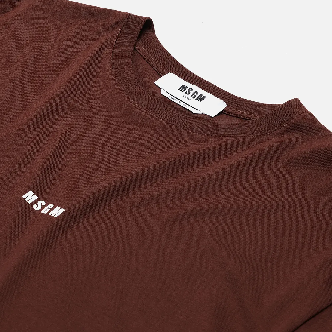 MSGM Мужской лонгслив Micro Logo Crew Neck