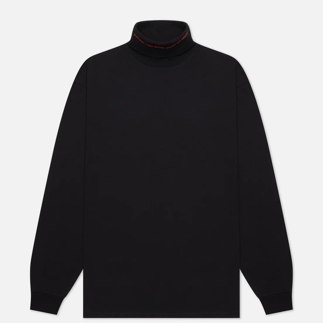 MSGM Мужской лонгслив Slogan Print Hign Neck
