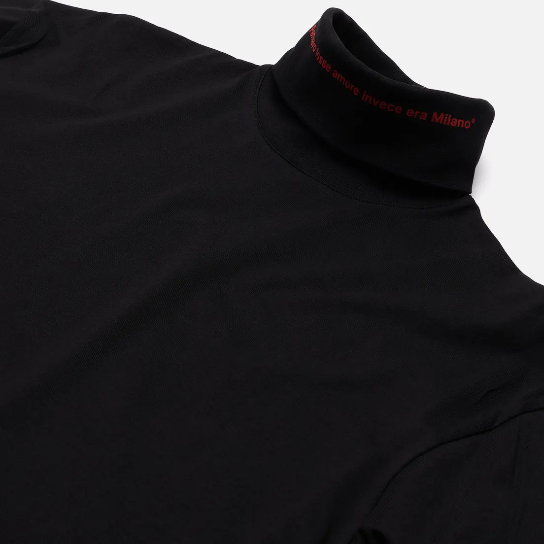 MSGM Мужской лонгслив Slogan Print Hign Neck