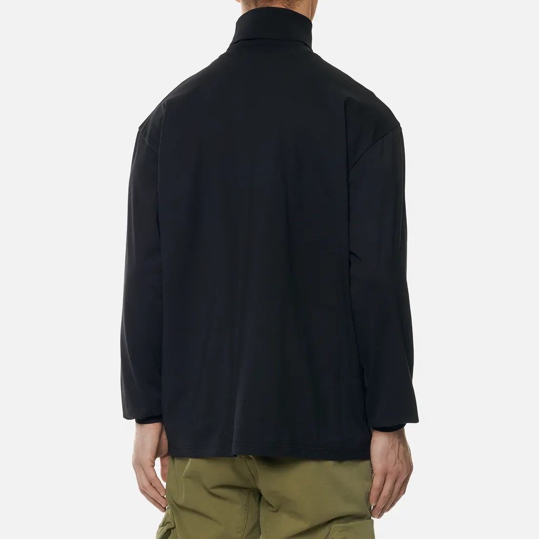 MSGM Мужской лонгслив Slogan Print Hign Neck