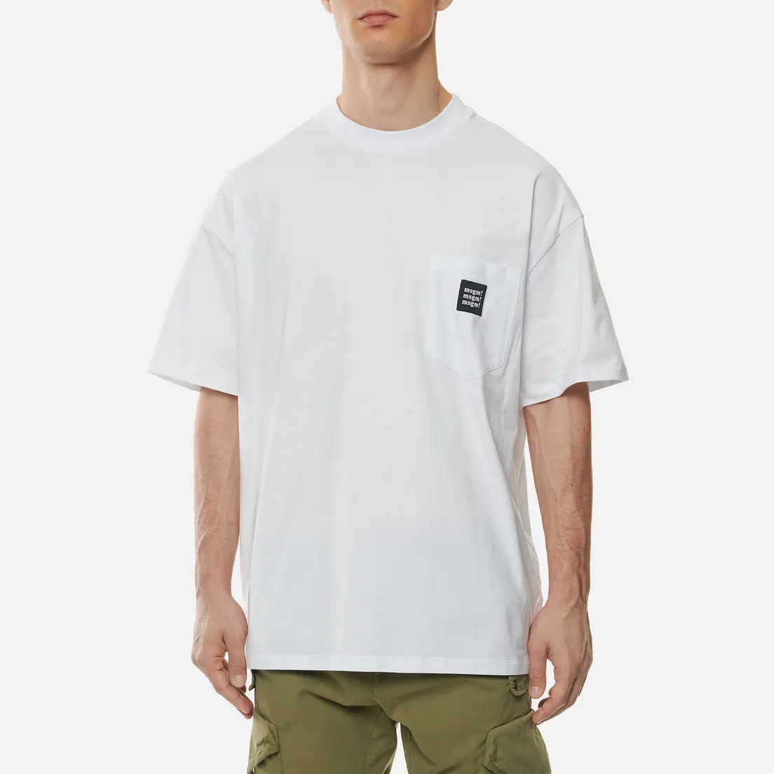 MSGM Мужская футболка Label Pocket