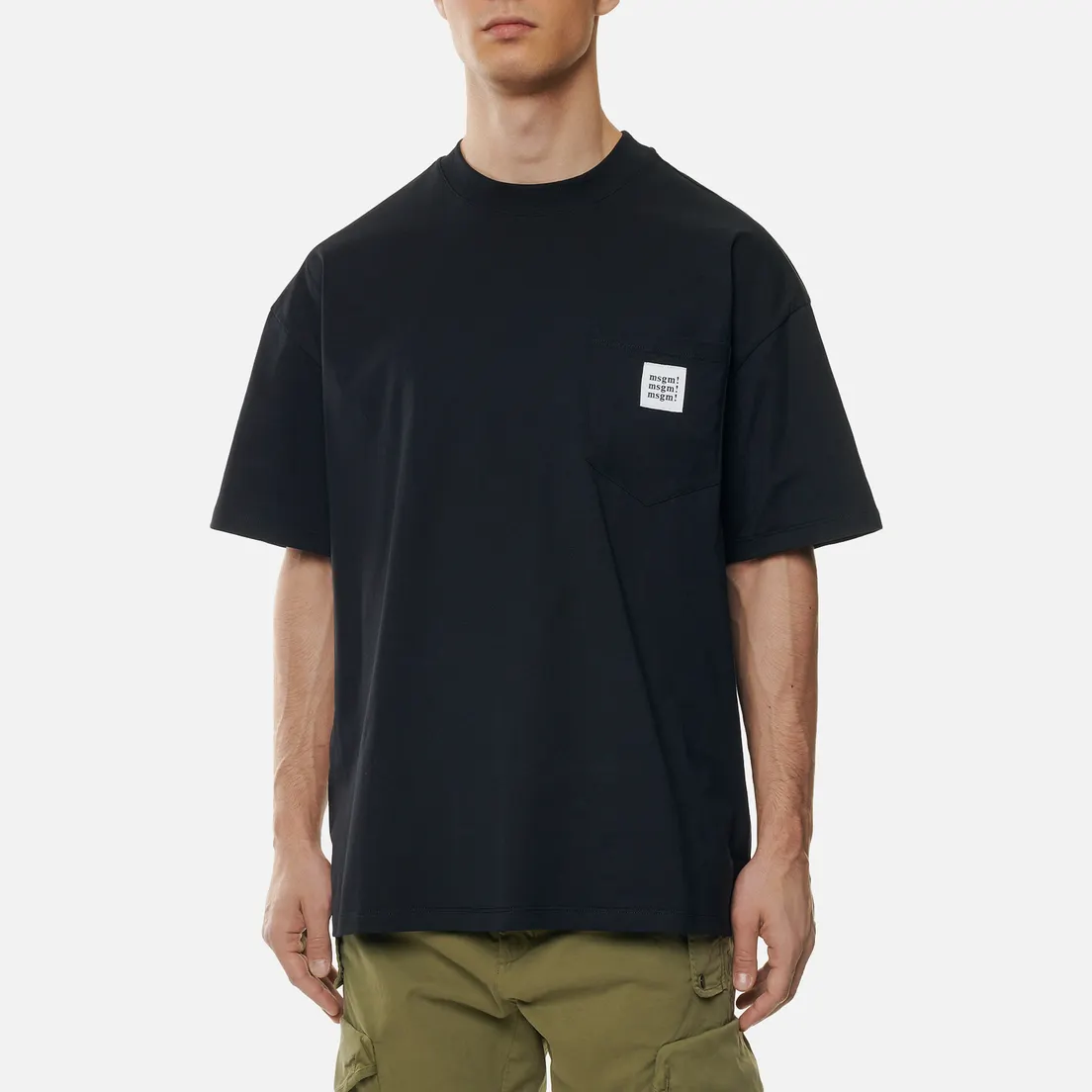 MSGM Мужская футболка Label Pocket