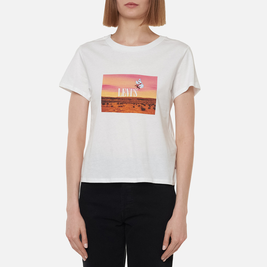 Женская футболка Levi's Orange Tab Butterfly White