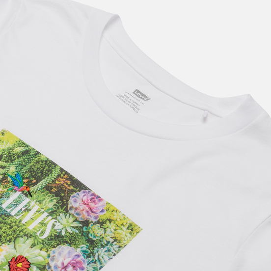 Женская футболка Levi's Graphic Surf Fun Photo Hummingbird White