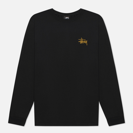 Женский лонгслив Stussy Basic Stussy Pigment Dyed Black