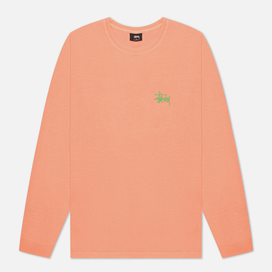 Женский лонгслив Stussy Basic Stussy Pigment Dyed Neon Orange