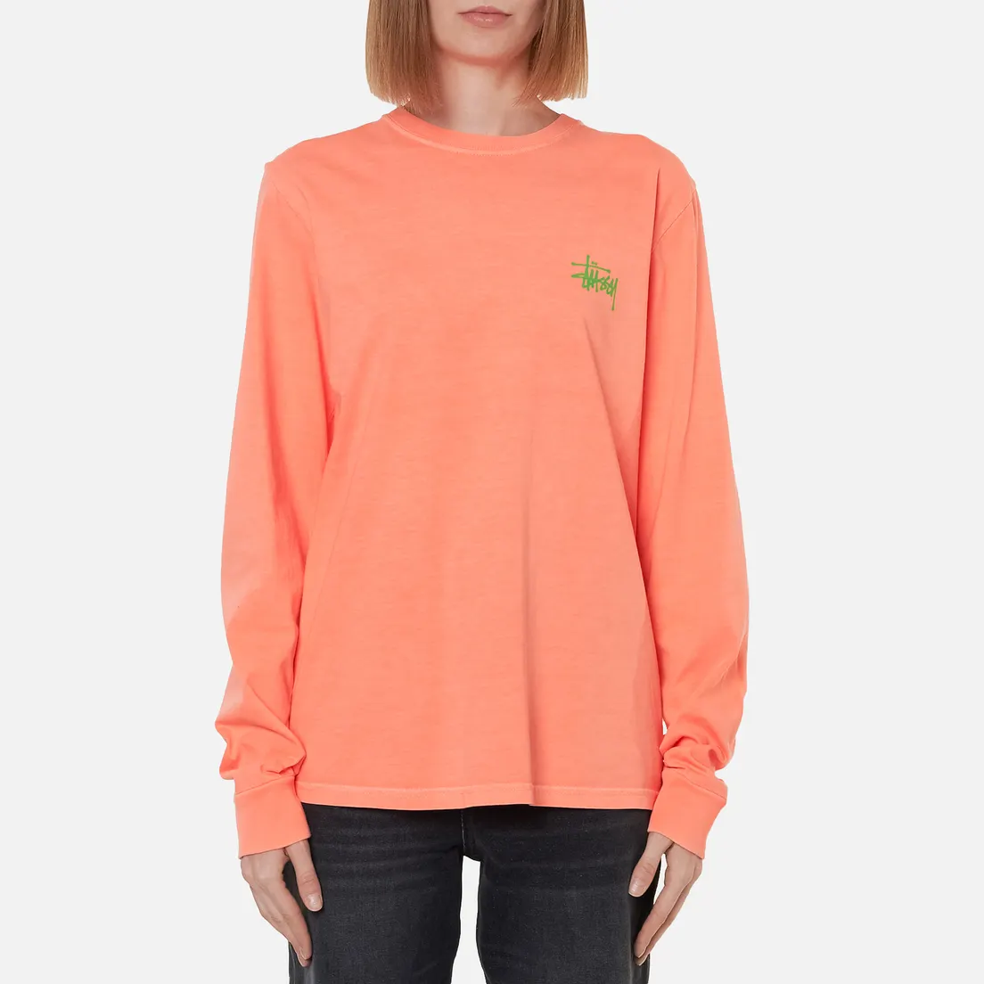 Stussy Женский лонгслив Basic Stussy Pigment Dyed