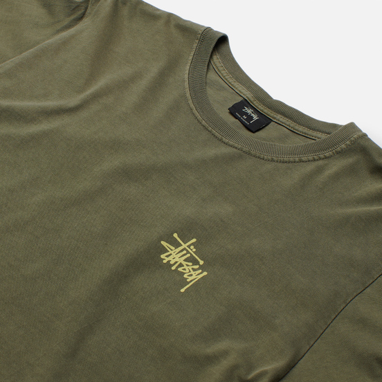 Женский лонгслив Stussy Basic Stussy Pigment Dyed Olive
