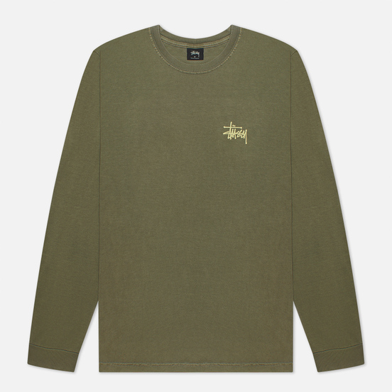Женский лонгслив Stussy Basic Stussy Pigment Dyed Olive